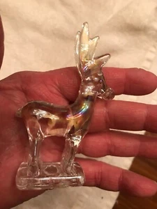 OPALISIERENDE GLAS RENTIER FIGUR - Bild 1 von 8