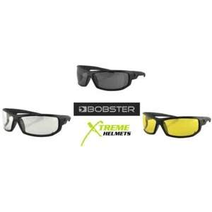 Bobster AXL Sunglasses Black Motorcycle Anti-Fog Impact Resistance 100% UV - Picture 1 of 13