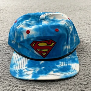 Superman Trucker Hat Cap Mens Snapback Man Of Steel Skater Blue Embroidered - Picture 1 of 10
