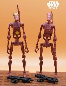 STAR WARS FIGURE 2008 LEGACY COLLECTION GEONOSIS BATTLE DROID + COMMANDER LOT - Picture 1 of 1