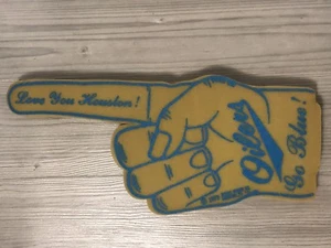 Oliatori per dita in schiuma 1979 vai blu! Ti amo Houston! Vintage! Raro! - Foto 1 di 2