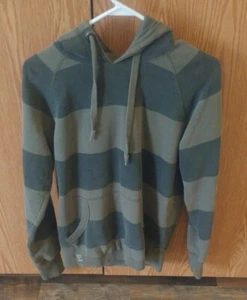 Used Rare Mossimo Supply Company/Hooded Sweatshirt/Size Small-Green Striped - Picture 1 of 5