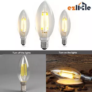 Not Dimmable LED Candle E14 2W 4W 6W 220-240v Filament Light Lamps Bulbs - Picture 1 of 12