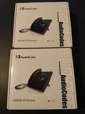 AudioCodes 420HD IP Phones with power supplies  Teams/Zoom/Webex/Ring - Image 1 of 3