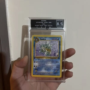 Pokemon Fossil 1st Edition Uncommon Seadra 42/62 - Get Graded 8.5 Near Mint - Picture 1 of 2