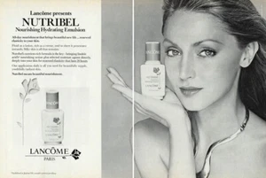1982 Lancome Nancy Dutiel skincare 2-page MAGAZINE AD - Picture 1 of 1
