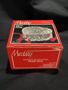 24 % Blei Forever Kristall herzförmiger Schmuck Schmuck Schmuck Schmuck Box Made in Jugoslawien Neu im Karton - Bild 1 von 9