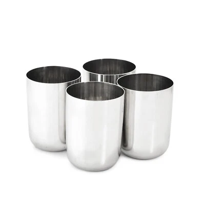 Glass Stainless-Steel 4 Pc Set Multi Utility Kitchen Utensil Water, Juice, Shake - Image 1 of 4