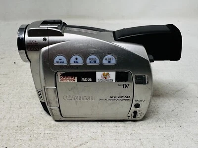 Canon ZR60 Camcorder, Silver - No Battery Nor Accessories, Untested - Image 1 of 4