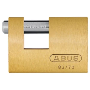 ABUS 35327 82/70mm Monoblock Messing Vorhängeschloss Kardiert - Bild 1 von 1