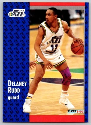 1991-92 FLEER DELANEY RUDD UTAH JAZZ #366 - Image 1 of 2