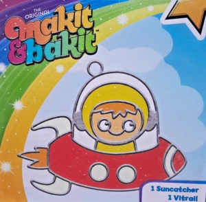 Makit & Bakit SPACESHIP Astronaut Suncatcher Kit Craft Rocket Space Kids Craft - Picture 1 of 6