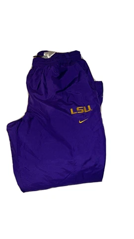 Nike LSU Tigers Mens Sweatpants XXL Tall Purple Elastic Waist Drawstring Logo Cover
