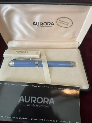 PLUMA AURORA ITALIA ORO 14k nueva en caja Foto 1 de 4
