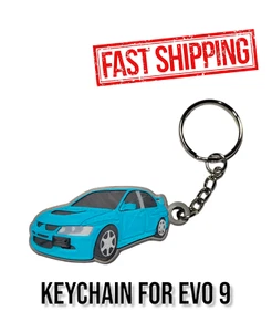 Blue Keychain for Mitsubishi Lancer Ralliart EVO 9  - Picture 1 of 1