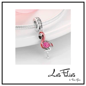 Charm Fenicottero Rosa in argento 925 - Les Folies (Modello Pandora) - Foto 1 di 10