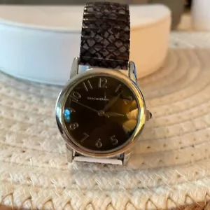 EUC Isaac Mizrahi Watch Black/Grey Stretch Band - Picture 1 of 4