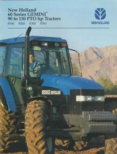  Folleto de ventas de tractores New Holland serie 60 Gemini modelos 8160 8260 8360 8560  - Imagen 1 de 2