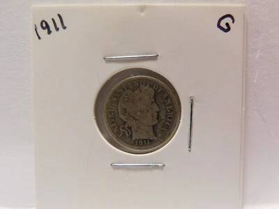1911 Barber Liberty Dime Silver Coin - Image 1 of 2