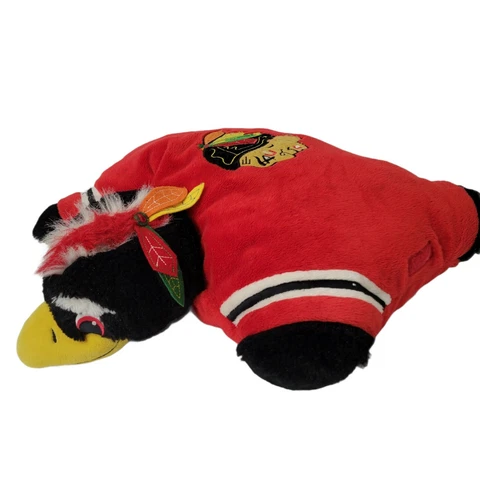 Chicago Blackhawks Pillow Pet Tommy Hawk Plush Red NHL Official Merchandise Cover