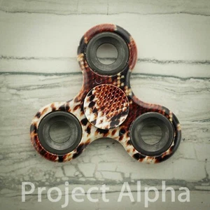 Snake Leather Hand Spinner Bi Fidget Spinner Gyro Fidget Desk Toy EDC Focus ADHD - Picture 1 of 3
