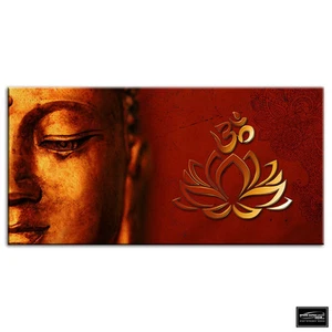 Buddha Om Mandala Peace Religion BOX FRAMED CANVAS ART Picture HDR 280gsm - Picture 1 of 1