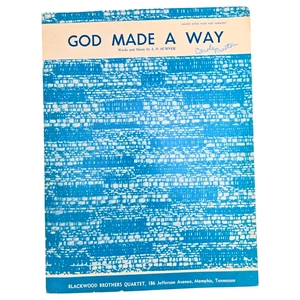 God Made a Way Sheet Music 1958 JD Sumner Quartet Gospel Shaped Notes Blackwood - Picture 1 of 9