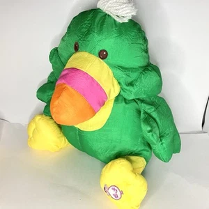Vintage 1987 Fisher Price Puffalump Green Toucan Bird Plush Stuffed Animal 16” - Picture 1 of 8