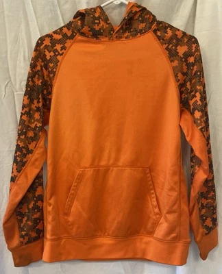 MTA Sports Boys Fleece Pullover Hoodie Youth Extra Large (16/18)  Orange Camo - Image 1 of 4