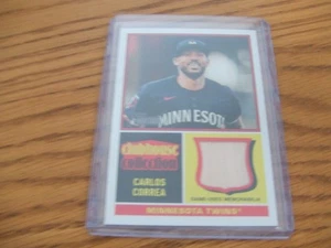 2025 Topps Heritage Clubhouse Collection Relics #CCRCC Carlos Correa TWINS - Bild 1 von 2