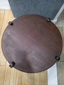 19th Century George C. Flint Co. Rosewood Side Table w/ Inlay Top & Saber Legs - Picture 1 of 10