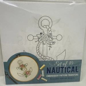 WOODLAND EMBROIDERY PATTERN TRANSFERS (SET OF 10 HOOP By Peter Pauper Inc. Press - Imagen 1 de 2