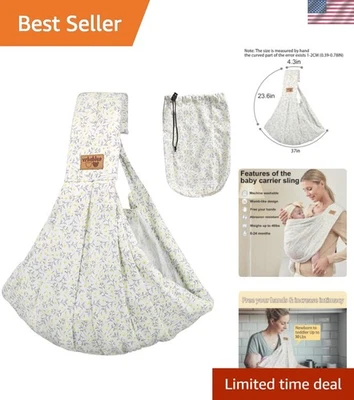Eslinga de algodón suave para bebé recién nacido con correas ajustables y múltiples posiciones de transporte Foto 1 de 4