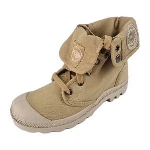 ๐จ Palladium Mustard High 92353280 Outdoor Hiking Canva Women Boots Mustard SZ 9 - Picture 1 of 12
