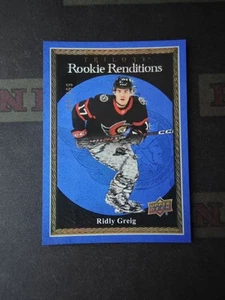 2023-24 Upper Deck Trilogy Hockey Rookie Renditions Blue Ridly Greig /499 - Picture 1 of 2