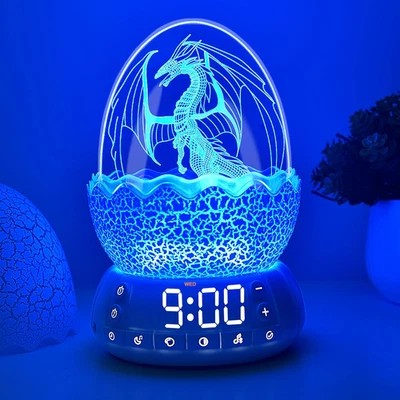 Reloj Digital Huevo de Dragón 2ª Generación Ok para Despertar Reloj Despertador con Luz Nocturna Foto 1 de 4