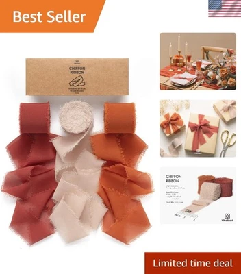 Luxurious 21 Yards of Handmade Chiffon Ribbon - Ideal for Weddings & Gifts - Image 1 of 4