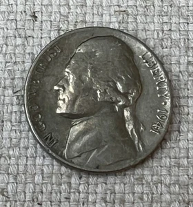 1941 Nickel ohne Münzzeichen zirkuliert ungeprüft mit Freiheit am Rand - Bild 1 von 3