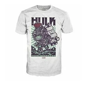 Men's Tee Pop Thor Ragnarok Hulk White Graphic Tshirt Sz Medium Marvel - Picture 1 of 8