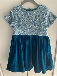 Mini Boden Sequin Velour Lined Dress 5-6 - Picture 1 of 5