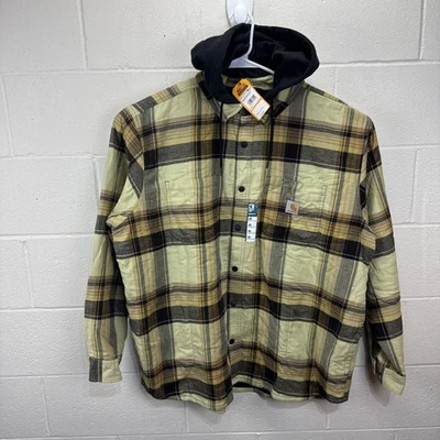 Chaqueta Camisa Carhartt Resistente Flex Calce Relajado Franela Forrada de Vellón con Capucha XXL Foto 1 de 4