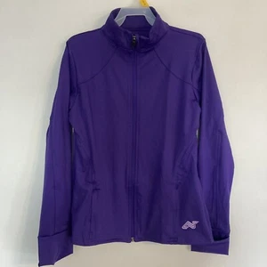 Alpha Factor Girls Sz 12/14 Warm Up Jacket Purple Gymnastics Lightweight - Picture 1 of 7