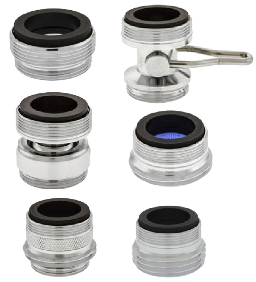 Dual Threaded Fittings Adapters / Faucet Attachment Male/Female Various Options - Image 1 of 1