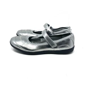 Hush Puppies Silver Mary Janes Youth Size 6 - Picture 1 of 7