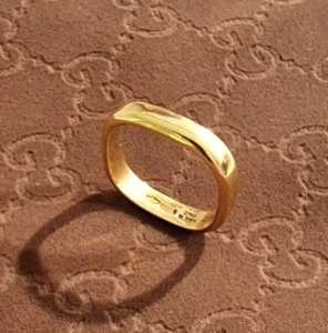GUCCI Anello fedina in oro giallo 18 kt misura n 16 - Foto 1 di 9