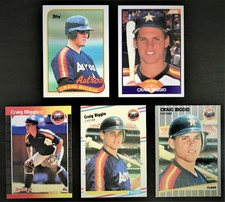 Lote (5) diferentes Rookies W 1988 Fleer Atualização & 1989 Topps-CRAIG BIGGIO Royal Crown
