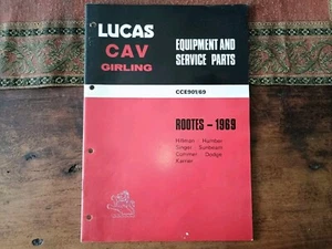 LUCAS PARTS BOOK - HILLMAN IMP MINX SINGER GAZELLE SUNBEAM ALPINE RAPIER COMMER - Picture 1 of 10