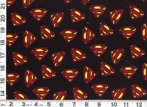 Superman Logo DC Comics Quilting & Sewing Fabric by Yard #923 - Picture 1 of 1