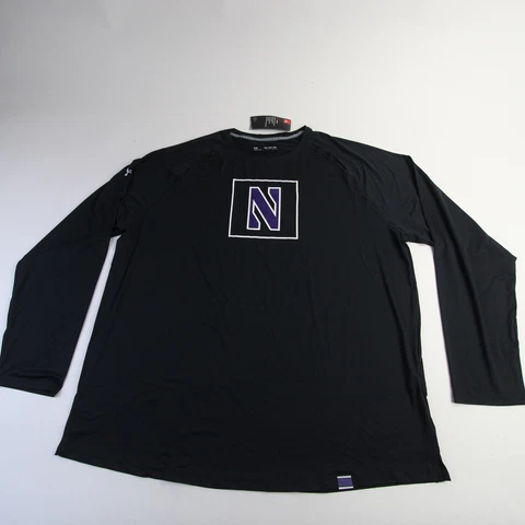 Northwestern Wildcats Under Armour HeatGear Long Sleeve Shirt Men's Black New Cover