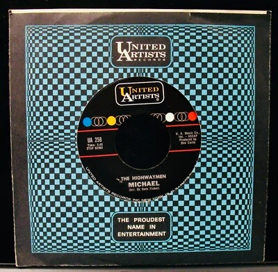 The Highwaymen: Michael & Santiano~Folk Ballad 45~UA #258~Near Mint w/sleeve Foto 1 de 2